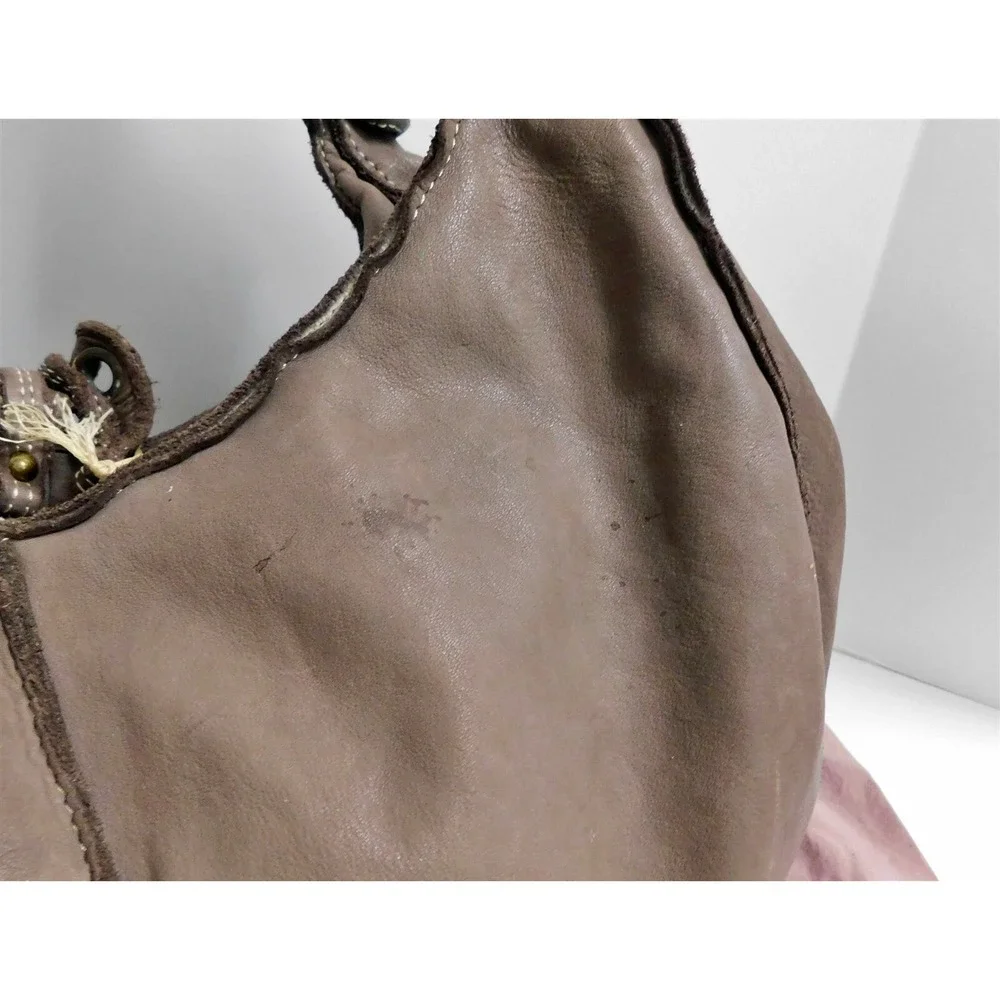New Errelleventidue RL22 Italy Taupe Leather Large Hobo‎ Shoulder Bag
